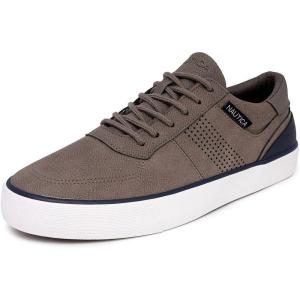 imageNautica Mens Classic LaceUp Boat Shoes Low Top Fashion Sneaker  Stylish and Comfortable Casual ShoeGrey Navy