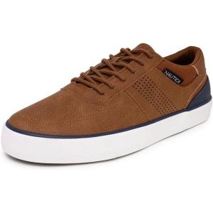 imageNautica Mens Classic LaceUp Boat Shoes Low Top Fashion Sneaker  Stylish and Comfortable Casual ShoeTan Navy
