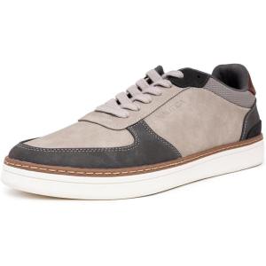 imageNautica Mens Classic LaceUp Low Top Fashion Sneaker Loafer  Stylish and Comfortable Casual ShoeGreysavar