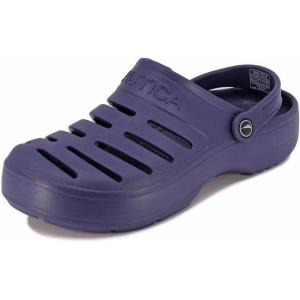 imageNautica Mens Clogs  Athletic Sports Sandal  SlipOn with Adjustable Back Strap  Water ShoesFuzzy Slippers River EdgeNavy River Edge