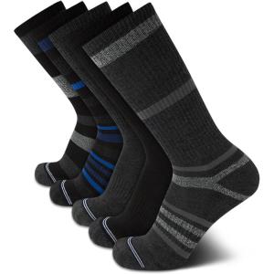 imageNautica Mens Crew Socks  5 Pack Breathable Moisture Wicking Cushioned Athletic Work and Dress Socks for Men Sizes 6125BlackBlue