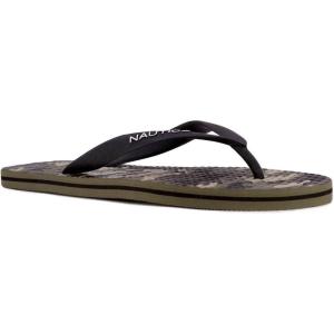 imageNautica Mens Flip Flop Beach Sandal Boat Slide Water SlippersJirenolive Camo