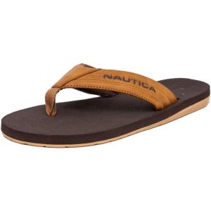 imageNautica Mens Flip Flop Beach Sandal Boat Slide Water SlippersTantapped