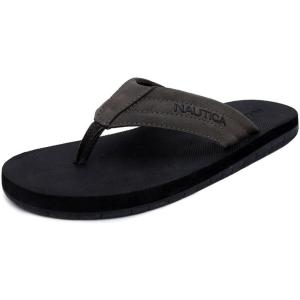 imageNautica Mens Flip Flop Beach Sandal Boat Slide Water SlippersTappedgrey
