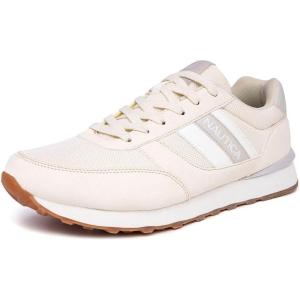 imageNautica Mens LaceUp Sneakers  Casual Stylish and Comfortable for WalkingBone Whiteoutfall 3
