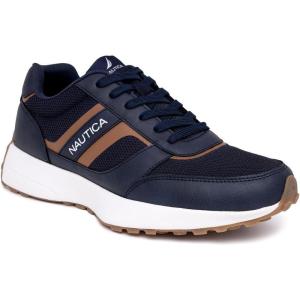 imageNautica Mens LaceUp Sneakers  Casual Stylish and Comfortable for WalkingNavy Cognacoutfall 4