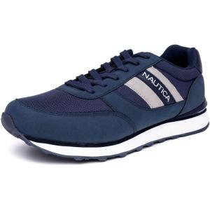 imageNautica Mens LaceUp Sneakers  Casual Stylish and Comfortable for WalkingNavy Greyoutfall 3
