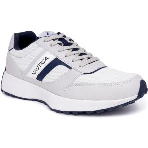 imageNautica Mens LaceUp Sneakers  Casual Stylish and Comfortable for WalkingWhite Navyoutfall 4