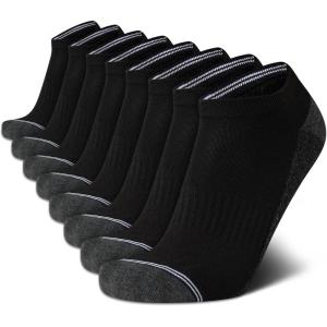 imageNautica Mens Low Cut Socks  8 Pack Soft Stretch Cushioned Athletic Ankle Socks for Men for Sports and Running Size 6125Classic Black