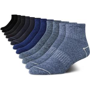 imageNautica Mens Quarter Socks  12 Pack Comfort Stretch Cushioned MoistureWicking Athletic Ankle Socks for Men Sizes 6125NavyBlueGray