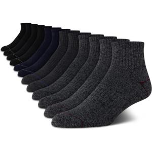 imageNautica Mens Quarter Socks  12 Pack Comfort Stretch Cushioned MoistureWicking Athletic Ankle Socks for Men Sizes 6125NavyGray