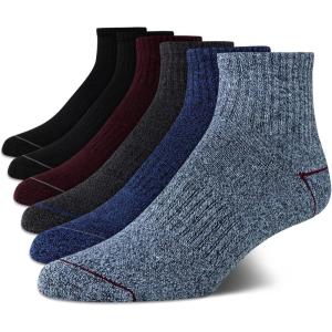 imageNautica Mens Quarter Socks  6 Pack Comfort Stretch Cushioned MoistureWicking Athletic Ankle Socks for Men Sizes 6125BlueBurgundyBlack