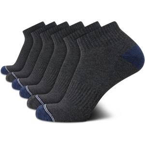 imageNautica Mens Quarter Socks  6 Pack Comfort Stretch Cushioned MoistureWicking Athletic Ankle Socks for Men Sizes 6125GreyNavy