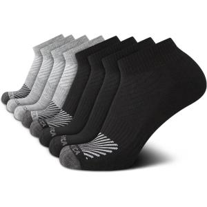 imageNautica Mens Quarter Socks  8 Pack Comfort Stretch Cushioned MoistureWicking Athletic Ankle Socks for Men Sizes 6125BlackGrey