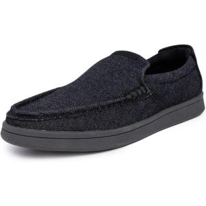 imageNautica Mens SlipOn Loafers Casual Moc Toe Sneakers Boat Shoes Slipper for Men  Lightweight ampamp Comfortable  DerwinBlack Denim