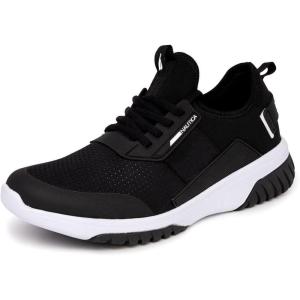 imageNautica Mens Sneakers Athletic Comfortable Casual LaceUp Fashion Walking ShoesBlack White Geoff