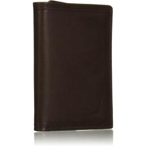 imageNautica Mens Trifold Wallet  RFID Blocking Protection  ID Window  Card Slots  Genuine Leather  DurableEmbossed Leather  Brown