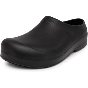 imageNautica Women Men Work Clogs Slides Slip Resistant Quick Drying Kitchen Shoes Cushioned Sandals with Arch SupportBlack