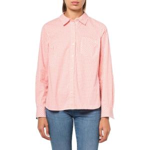 imageNautica Womens Button Front Long Sleeve Roll Tab ShirtBloom Bright White