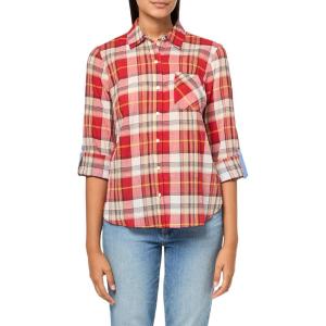 imageNautica Womens Button Front Long Sleeve Roll Tab ShirtSamba Multi