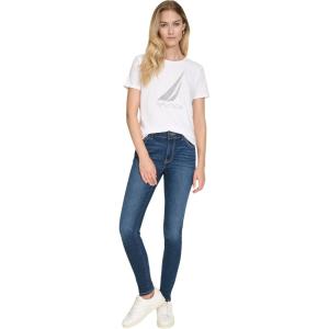 imageNautica Womens Graphic Tee Short Sleeve Crew Neckline TShirtBright White