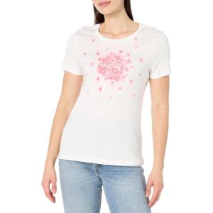 imageNautica Womens Graphic Tee Short Sleeve Crew Neckline TShirtBright WhiteSeashell