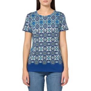 imageNautica Womens Graphic Tee Short Sleeve Crew Neckline TShirtMarina Blue Multi