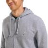 imageNautica Mens Anchor Fleece FullZip HoodieStone Grey Heather