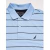 imageNautica Mens Big and Tall Classic Short Sleeve Striped Polo ShirtNoon Blue