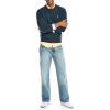 imageNautica Mens Loose Fit 5 Pocket Jean PantBasalt Lake Wash