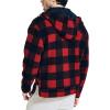 imageNautica Mens Printed Faux Shearling QuarterZip HoodieNautica Red