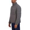 imageNautica Mens Reversible Quilted Puffer Jacket Midweight Mechanical Stretch Winter CoatBlackGrey