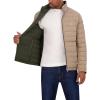 imageNautica Mens Reversible Quilted Puffer Jacket Midweight Mechanical Stretch Winter CoatForest