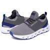 imageNautica Mens Running Sneakers Sport Fashion LaceUp Athletic Soft Shoes for Gym Tennis Men  Cushioned Breathable Lightweight ampamp ComfortableGrey Mix Blue Cerce