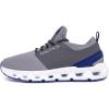 imageNautica Mens Running Sneakers Sport Fashion LaceUp Athletic Soft Shoes for Gym Tennis Men  Cushioned Breathable Lightweight ampamp ComfortableGrey Mix Blue Cerce