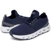 imageNautica Mens Running Sneakers Sport Fashion LaceUp Athletic Soft Shoes for Gym Tennis Men  Cushioned Breathable Lightweight ampamp ComfortableNavy Charcoal Cerce