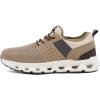 imageNautica Mens Running Sneakers Sport Fashion LaceUp Athletic Soft Shoes for Gym Tennis Men  Cushioned Breathable Lightweight ampamp ComfortableTaupe Zer