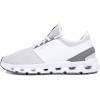 imageNautica Mens Running Sneakers Sport Fashion LaceUp Athletic Soft Shoes for Gym Tennis Men  Cushioned Breathable Lightweight ampamp ComfortableWhite Heathered Cerce