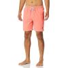 imageNautica Mens Solid Quick Dry Classic Logo SwimTrunkPale Coral