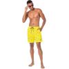 imageNautica Mens Standard Quick Dry All Over Classic Anchor Print Swim TrunkBlazing Yellow