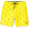 imageNautica Mens Standard Quick Dry All Over Classic Anchor Print Swim TrunkBlazing Yellow