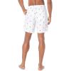 imageNautica Mens Standard Quick Dry All Over Classic Anchor Print Swim TrunkBright White