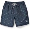 imageNautica Mens Standard Quick Dry All Over Classic Anchor Print Swim TrunkNavy