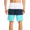 imageNautica Mens Standard Quick Dry Classic Logo TriBlock Series Swim TrunkCalypso Blue