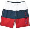 imageNautica Mens Standard Quick Dry Classic Logo TriBlock Series Swim TrunkNautica Red