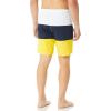 imageNautica Mens Standard Quick Dry Classic Logo TriBlock Series Swim TrunkVibrant Yellow