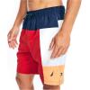 imageNautica Mens Standard Sustainably Crafted 8quot Colorblock SwimNautica Red