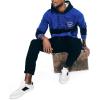imageNautica Mens Sustainably Crafted Colorblock Logo HoodieBright Cobalt