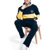 imageNautica Mens Sustainably Crafted Colorblock Logo HoodieNavy Seas
