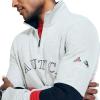 imageNautica Mens Sustainably Crafted QuarterZip Colorblock SweatshirtGrey Heather